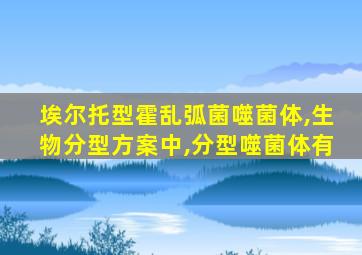 埃尔托型霍乱弧菌噬菌体,生物分型方案中,分型噬菌体有