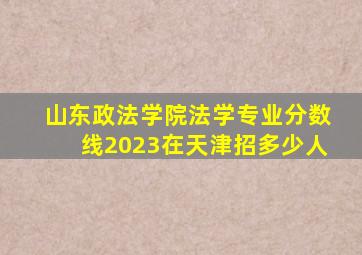山东政法学院法学专业分数线2023在天津招多少人