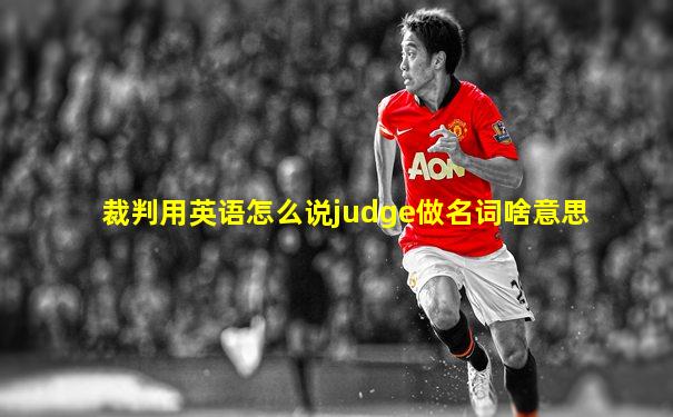 裁判用英语怎么说judge做名词啥意思